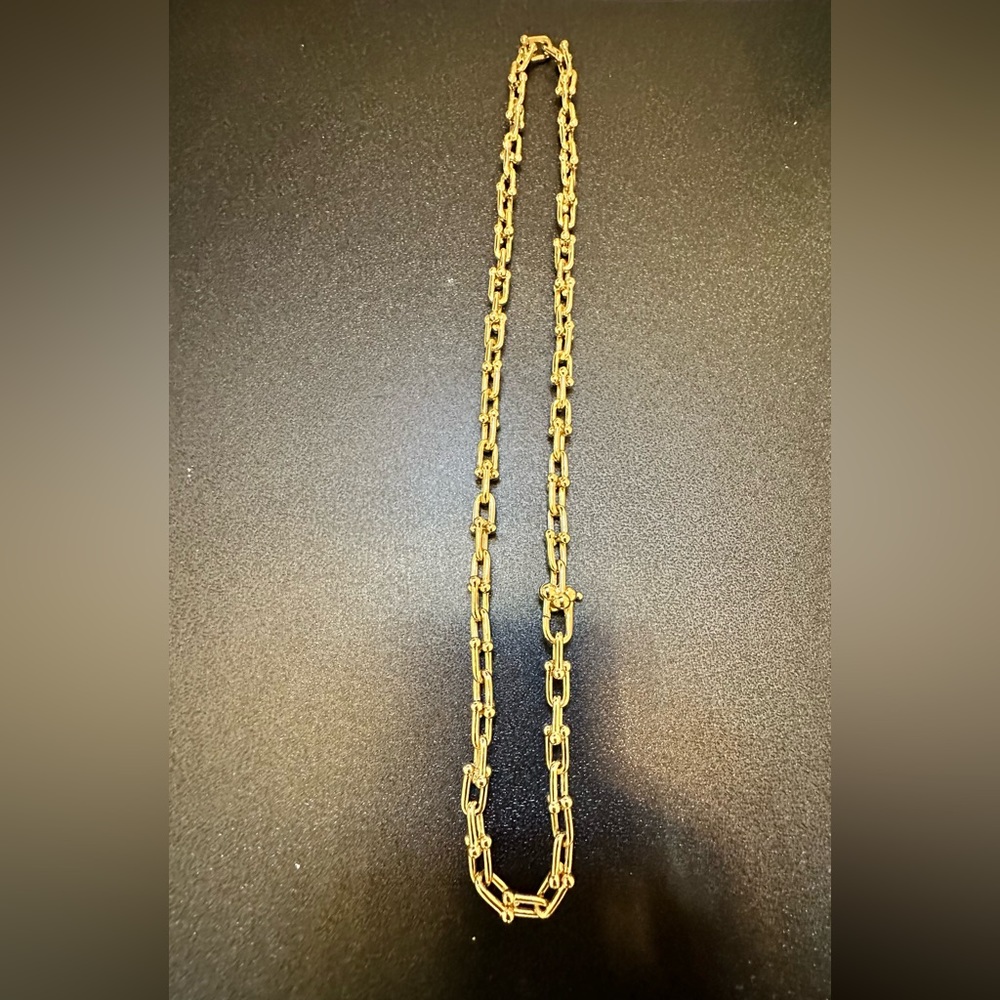 Tiffany hardwear 18k yellow gold small link necklace